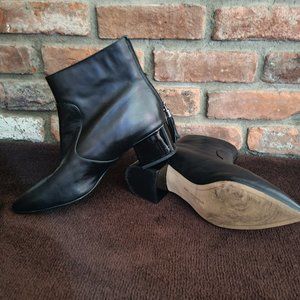 Karl Lagerfeld Paris Maude Black Soft Calf Boots